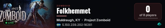 Folkhemmet live status badge