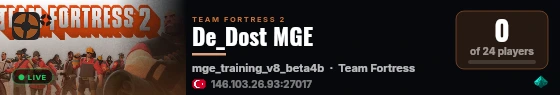 De_Dost MGE live status badge