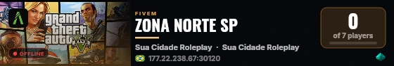ZONA NORTE SP live status badge