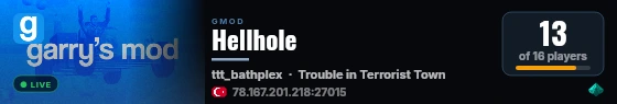 Hellhole live status badge