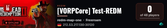 [VORPCore] Test-REDM live status badge