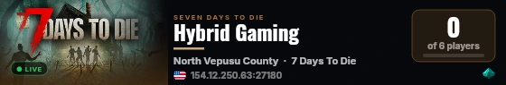 Hybrid Gaming live status badge