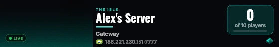 Alex's Server live status badge