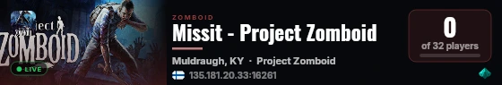 Missit - Project Zomboid live status badge
