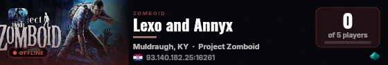 Lexo and Annyx live status badge