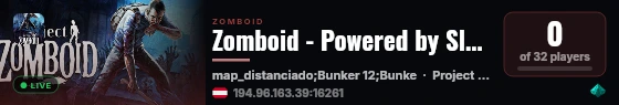 Zomboid - Powered by Slave Corp. live status badge