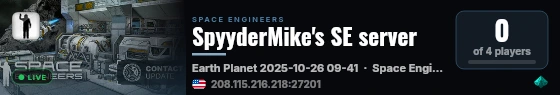 SpyyderMike's SE server live status badge