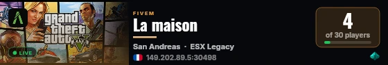 La maison live status badge