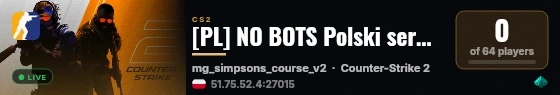[PL] NO BOTS Polski serwer 4Fun HCTeam WORK IN PROGRESS live status badge