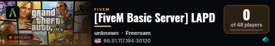 [FiveM Basic Server] LAPD live status badge