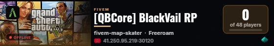 [QBCore] BlackVail RP live status badge