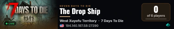 The Drop Ship live status badge
