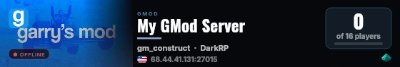 My GMod Server live status badge