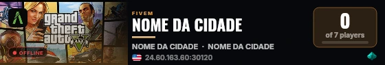 NOME DA CIDADE live status badge