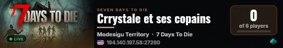 Crrystale et ses copains live status badge