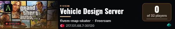 Vehicle Design Server live status badge