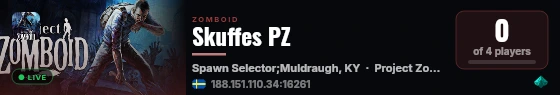 Skuffes PZ live status badge