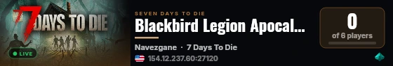 Blackbird Legion Apocalypse live status badge