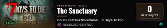 The Sanctuary live status badge