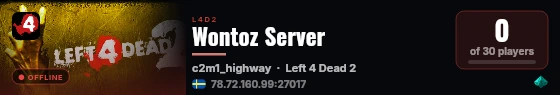 Wontoz Server live status badge