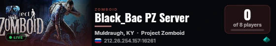 Black_Bac PZ Server live status badge