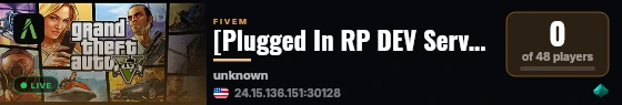 [Plugged In RP DEV Server] Plugged In Rp DEV Server live status badge