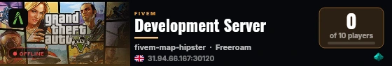 Development Server live status badge