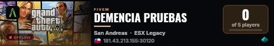 DEMENCIA PRUEBAS live status badge