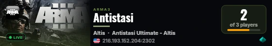 Antistasi live status badge
