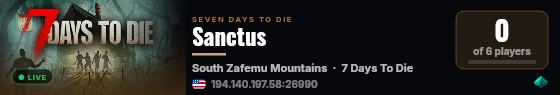 Sanctus live status badge