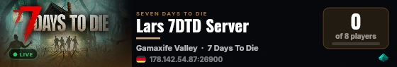 Lars 7DTD Server live status badge