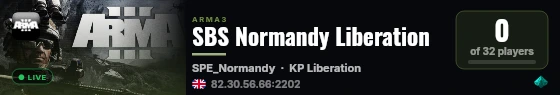 SBS Normandy Liberation live status badge