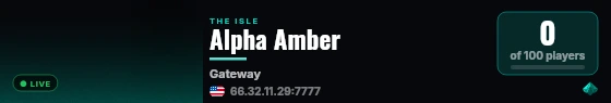 Alpha Amber live status badge