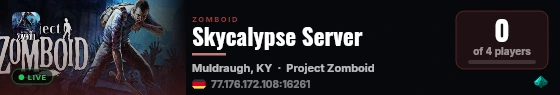 Skycalypse Server live status badge