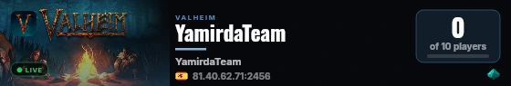 YamirdaTeam live status badge