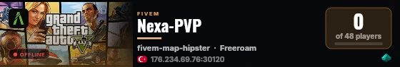 Nexa-PVP live status badge