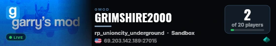 GRIMSHIRE2000 live status badge