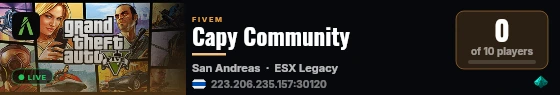 Capy Community live status badge