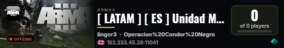 [ LATAM ] [ ES ] Unidad Militar Halcon live status badge