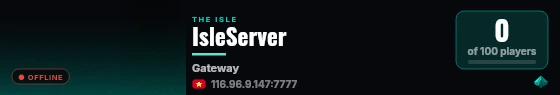IsleServer live status badge