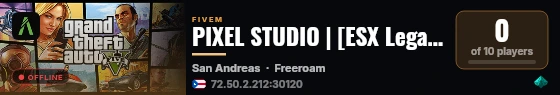 PIXEL STUDIO | [ESX Legacy] live status badge