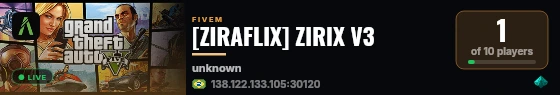 [ZIRAFLIX] ZIRIX V3 live status badge