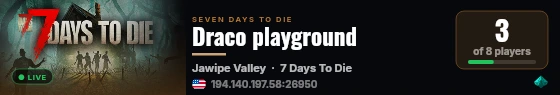 Draco playground live status badge