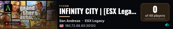 INFINITY CITY | [ESX Legacy] live status badge
