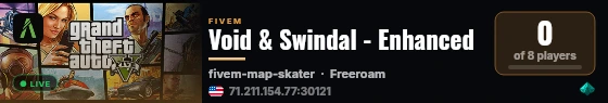 Void & Swindal - Enhanced live status badge