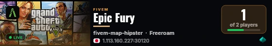 Epic Fury live status badge