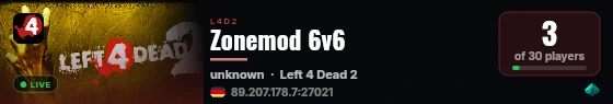 Zonemod 6v6 live status badge