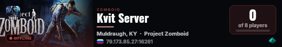 Kvit Server live status badge