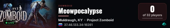 Meowpocalypse live status badge
