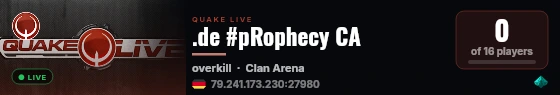 .de #pRophecy CA live status badge
